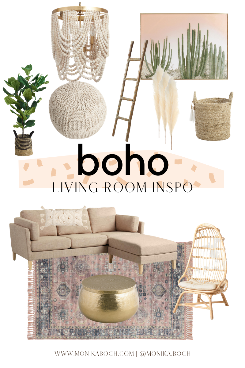 Boho and Neutral Living Room Inspiration – World Market Rustic Furniture